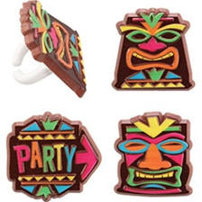Tiki Party Cupcake Rings
