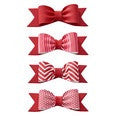 Gum Paste Bow - Printed and Solid Red