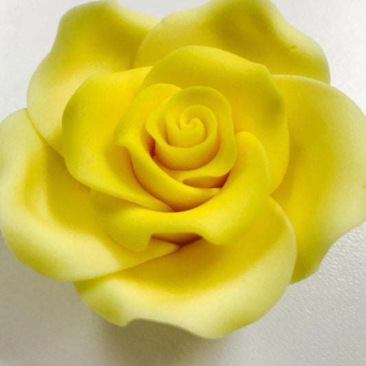 Fondant Yellow Rose- Large