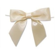 Ivory Twist Tie Bows
