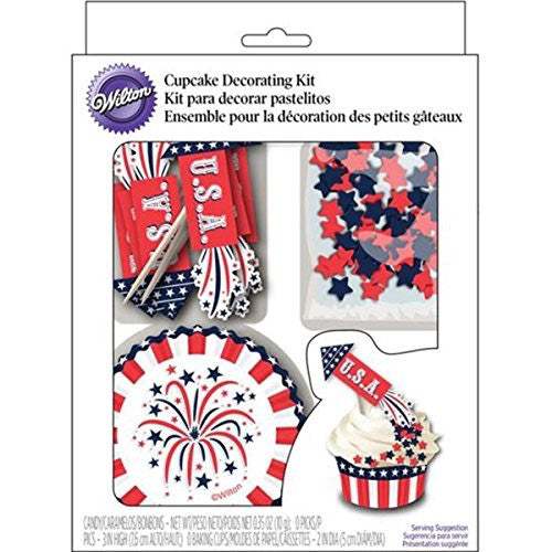 Cupcake decorating kit with rocket
