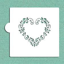 Delft Heart Cookie Stencil