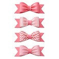 Gum Paste Bow - Printed and Solid Pastel Pink