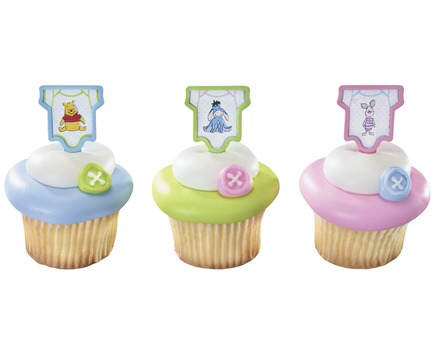 Winnie the Pooh Onesie Cupcake Picks