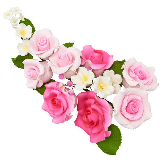 Pink Roses Gum Paste Spray