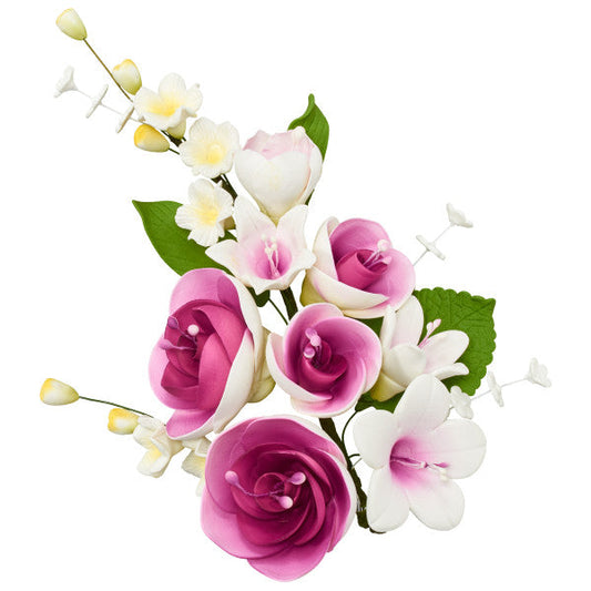 Purple Roses Gum Paste Spray