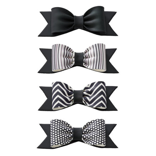 Gum Paste Bow - Printed and Solid Black