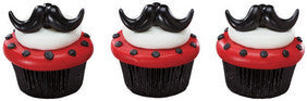Mustache Cupcake Rings