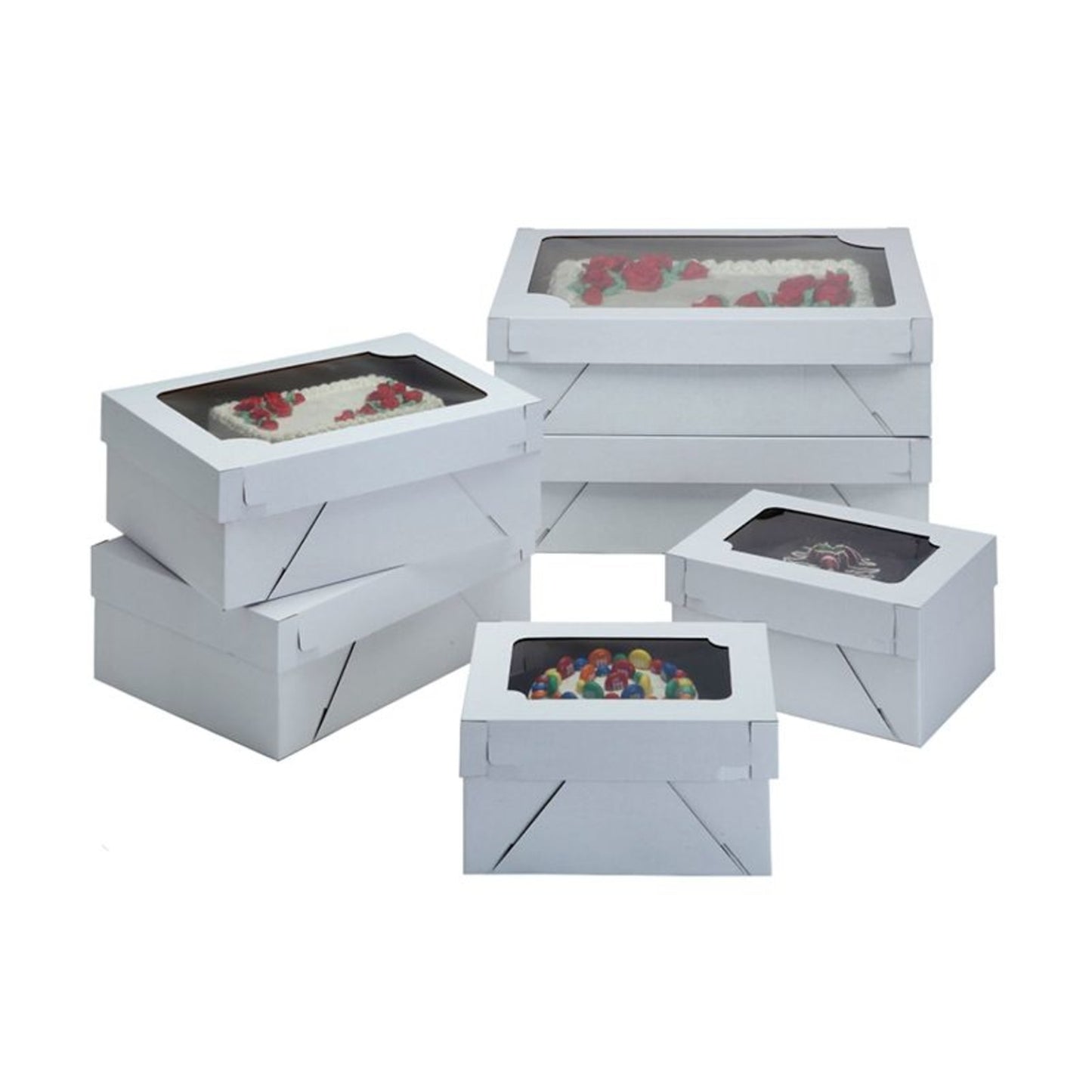 Sheet cake box with window 8" high